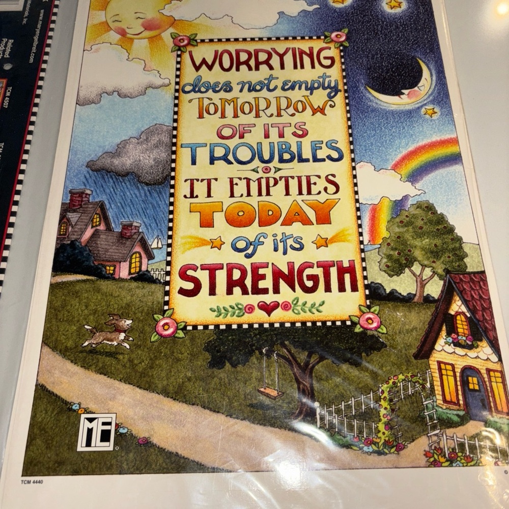 Mary Engelbreit Words of Wisdom Art Book w/4 Whimsical Art Framable Posters - Picture 3 of 8